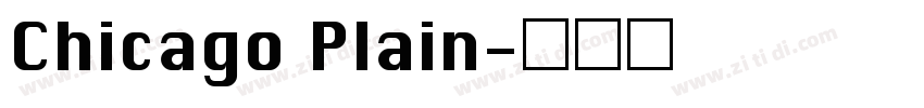 Chicago Plain字体转换